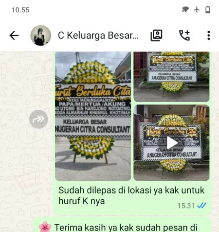 Pengiriman Papan Bunga Duka Arjosari Blimbing